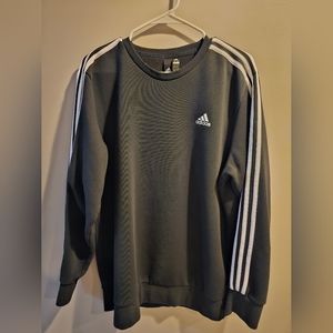 Mens Adidas crewneck sweatshirt size Large black/white